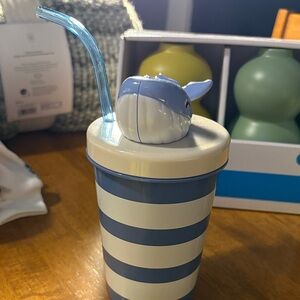 Blue Striped Whale Sippy Cup